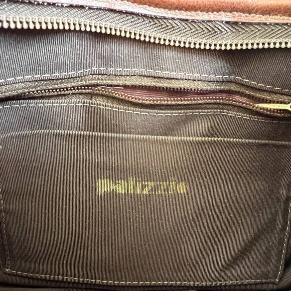 Vintage 2000's Y2K Palizzio Snakeskin Patchwork Brown Leather Shoulder Bag - Picture 5 of 6